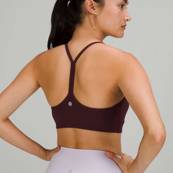NWT Lululemon Flow Y Wrap-Front High-Neck Bra - Cassis - Picture 4 of 7